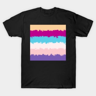 Pencil Strokes Unicorn Lines Pattern T-Shirt